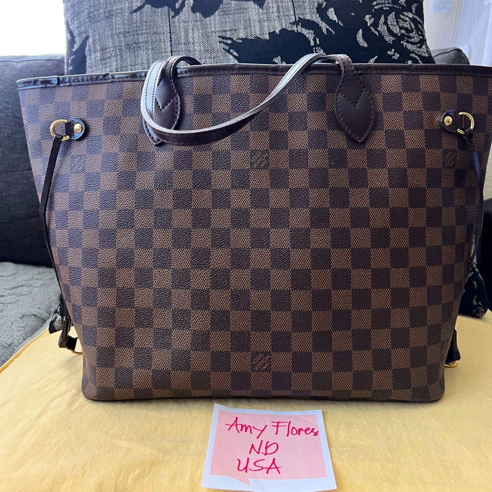 ⛔️SOLD⛔️Authentic Louis Vuitton Neverfull MM Damier Ebene
